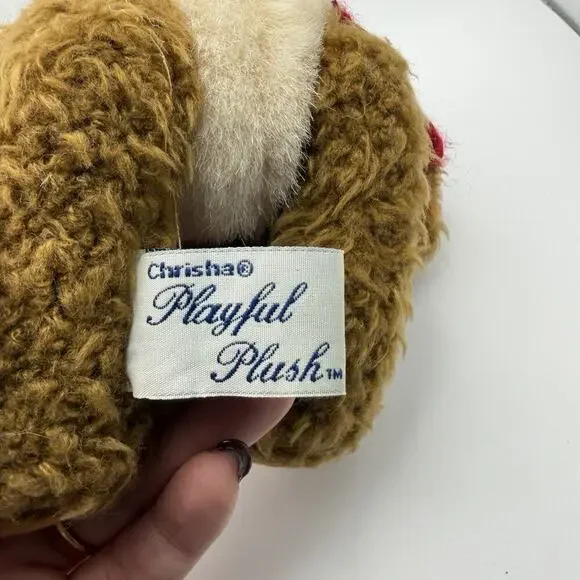 Chrisha Playful Plush Vintage 1996 Teddy Bear Blonde 8” Stuffed Animal - Picture 5 of 6